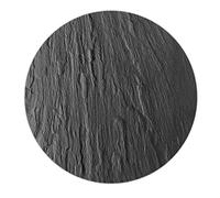 WENKO Dessous de casseroles Ardoise rond, dessous pour casseroles et poêles, protection contre la chaleur pour table & plan de travail, verre trempé, avec 4 pieds antidérapants, avec suspension, Ø20cm