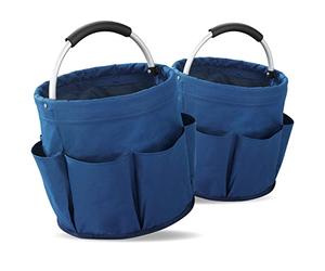 WENKO DIE BESSERE IDEE Maximex Caddy de Nettoyage Universel Bleu, Lot de 2 Lot de 2, Organisateur pour ustensiles de Nettoyage, Centre de Nettoyage Bleu