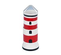 WENKO Distributeur de coton-tiges Phare, Blanc, 50 bâtonnets, PVC / PU et autre, Rectangulaire