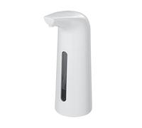 WENKO Distributeur de désinfectant et de Savon à Infrarouge Larino, Distributeur de désinfectant Automatique à Infrarouge, sans Contact, Rechargeable, Fonctionne à Piles, 400 ML, 9x22,5x9cm