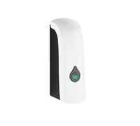 WENKO Distributeur de désinfectant et de savon Ranera S Blanc, distributeur mural hygiénique pour désinfectant, savon liquide etc., fixer sans percer, capacité : 280 ml, 7x22 x7,5cm, matière plastique