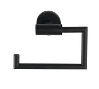 WENKO Distributeur de papier toilette Bosio inox Black mat sans couvercle matériel de vissage pour le montage mural inclus Mat