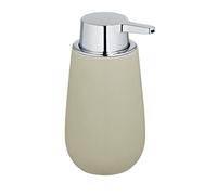 WENKO Distributeur de Savon Badi Beige Distributeur de Savon Liquide, Distributeur de Liquide Vaisselle Beige