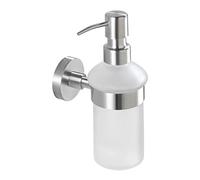WENKO Distributeur de Savon Bosio Acier Inoxydable Mat matériel de vissage pour Le Montage Mural Inclus Mat