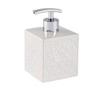 Wenko Distributeur de savon liquide Cordoba – Céramique blanc, 0,5 l, 8,5×13×8,5 cm