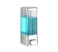 Wenko Distributeur de savon mural Istres - chromé pour salle de bain plastique 6 x 18,5 x 7,5 cm