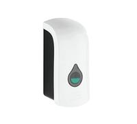 WENKO Distributeur de Savon Mural Ranera L | Distributeur de désinfectant 740 ML en Plastique Blanc pour Salle de Bain et Douche | Dimensions (l x h x p) 10,5 x 24,5 x 10,5 cm | Blanc