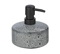 WENKO Distributeur de savon Oviedo en céramique, distributeur de savon liquide rechargeable d'une capacité de 350 ml, chaque distributeur de désinfectant est une pièce unique, Ø10,8x12 cm, multicolore