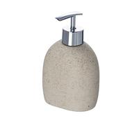 WENKO Distributeur de Savon Puro - Distributeur de Savon Liquide Capacité: 0.29 l, Polyrésine, 9.4 x 15.2 x 6.5 cm, Beige