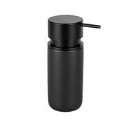 WENKO Distributeur de Savon Silo, Distributeur en céramique Contenant jusqu'à 250 ML de Savon Liquide, Liquide Vaisselle ou désinfectant avec Pompe Extra-Grande en Plastique ABS, ∅ 6,2 x 16,5 cm