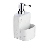 Wenko Distributeur liquide vaisselle Festival – porte-éponge, effet marbre, 380 ml, 10x18x10 cm
