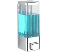 WENKO distributeur mural 320ml chrome - Auto, sans perçage, transparent | Salle de bain design