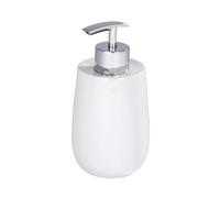 WENKO Distributeur Savon Liquide Blanc, Distributeur Savon Pompe 7,5 x 7,5 x 16,0 cm