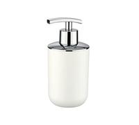 WENKO Distributeur Savon Liquide, Porte Savon Liquide, Brasil, Blanc, PET incassable, 320 ml, 7.3 x 16.5 x 9 cm