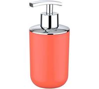 WENKO Distributeur Savon Liquide, Porte Savon Liquide, Brasil, Corail, PET incassable, 320 ml, 7.3 x 16.5 x 9 cm