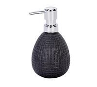 WENKO Distributeur Savon, Liquide, Porte Savon Liquide Polaris, Jet, céramique, 10x16,5x9,4 cm