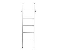 WENKO Echelle Porte Serviette, Porte Serviette INOX Mat, 5 Niveaux, 52 x 158 x 3 cm