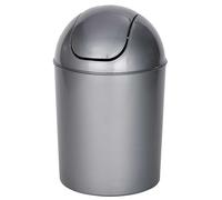 Wenko Poubelle de salle de bain Economic petite Gris 6 L (20 x 30 x 20 cm)