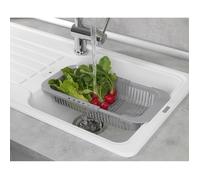 Wenko - Egouttoir pour évier extensible Denvers - L. 30/39 cm - Gris - Denvers Gris