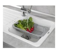 Wenko - Egouttoir pour évier extensible Denvers - L. 30/39 cm - Gris - Denvers Gris