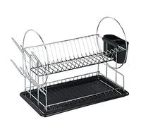 Wenko Égouttoir pour vaisselle Clean – Métal chromé 52 x 36 x 24 cm – Argent brillant