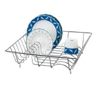 WENKO Égouttoir vaisselle Chromo, égouttoir à vaisselle rangement et organisation de cuisine, Métal, 34x11x36 cm, Chromé