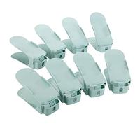 WENKO Empileur de chaussures, set de 8, rangement peu encombrant de différents types de chaussures sur une étagère à chaussures et une armoire-penderie, porte-chaussures réglable en hauteur, en polypropylène, 24,2 x 8,5 x 10,7 cm chaque, vert pastel.