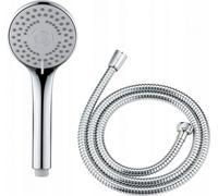 Wenko Ensemble De Douche Basic Douchette À Main + Flexible 150 Cm Inox Pommeau 5 Jets & Buses Anti-Calcaire Chromé Ø9,5 Cm Multicolore