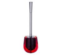 WENKO Ensemble WC Monaco Rouge - avec Brosse WC, Polystyrène, 11.5 x 37 x 11.5 cm, Rouge