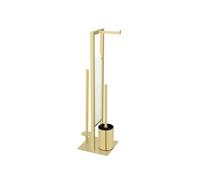 WENKO Garniture de WC sur pied Rivalta Gold Plaque en verre de sécurité Or