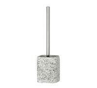 WENKO Ensemble WC Terrazzo, porte-brosse de qualité supérieure en polyrésine robuste, y incluse brosse WC, 10 x 37 x 10 cm, multicolore