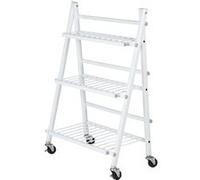 Escalier Fleurs et Plantes métal Pliable Blanc