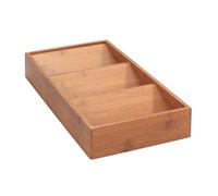 WENKO Étagère à épices avec tiroir en bambou fumé 38 x 6 x 20 cm