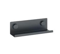 WENKO Étagère à épices Modèle Jet S | Rangement épices mural sans perçage | Étagère murale cuisine en métal design industriel | Dimensions (l x h x p) 25 x 7,5 x 7,5 cm | Couleur noire