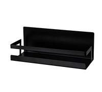 WENKO Étagère à épices murale magnétique Ima avec bordure, en métal, pour pots à épices et accessoires de barbecue, installation sans perçage, Black Outdoor Kitchen, 30 x 12 x 11 cm, noir