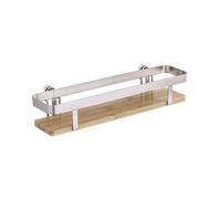 WENKO Etagère à epices murale Premium, Etagère murale cuisine fixation sans perçage possible avec adaptateur Loc, métal - bambou
