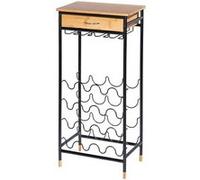 Wenko - Etagère casier à bouteille de vin indus Loft - L. 48 x H. 95 cm - Noir - Loft Noir G