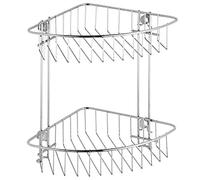 WENKO Étagère d'angle à 2 Niveaux Classic Eckablage, Eckwandablage Chromé