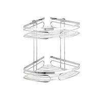 WENKO Etagère d'angle à 2 Niveaux Premium Acier INOX Brillant