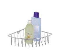 WENKO Etagère d'angle Genola - pour montage mural, Acier, 26 x 5.5 x 20 cm, Chromé