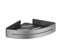 WENKO Etagère d'angle Salle de Bain, Montella, 22x30x5 cm, Alu Anthracite