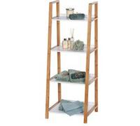 Wenko - Etagère de salle de bain en bambou Finja - L. 43 x H. 112 cm - Blanc - Finja Blanc G