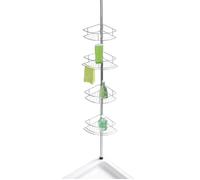 Wenko Étagère télescopique Dolcedo – 4 paniers d'angle, INOX brillant, réglable jusqu'à 2,75 m