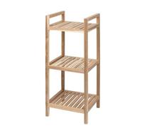 WENKO Etagère de salon 3 rayons Acina, étagère sur pied d'utilisation polyvalente, en bois d'acacia naturel et écologique, certifiée FSC®, étagère de salle de bain à 3 rayons, 35 x 80 x 35 cm