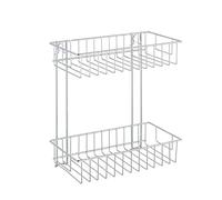 WENKO Étagère Droite à 2 Niveaux Classic Étagère d'angle, étagère Murale d'angle Chromé