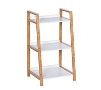 WENKO Étagère Finja, 3 Niveaux - Étagère de Salle de Bain, étagère de Salon, Bambou, 43 x 76 x 36 cm, Marron