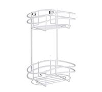 WENKO Étagère murale 2 niveaux Classic Plus blanc - Étagère murale, étagère murale avec protection contre la rouille haut de gamme, Acier, 24 x 32.5 x 15 cm, Blanc