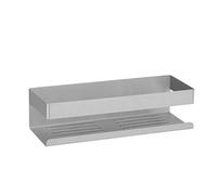 WENKO Étagère Murale de Douche Genova Mat | Fixation sans perçage | Design Moderne | Acier Inoxydable | Tablette Murale de qualité supérieur | DIM 30 x 8 x 10,5 cm | Argent Mat