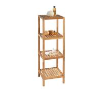 Wenko Étagère Norway en bois de noyer 4 étages Étagère à chaussures Étagère de salle de bain
