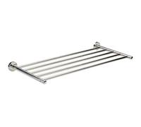 WENKO Étagère porte serviette murale Faella, Etagère Salle de bain avec porte serviette salle de bain murale, Acier inox, brillant